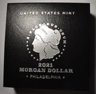 2021 P   $1 SILVER MORGAN DOLLAR WITH BOX/COA MINT CODE 21XE PHILADELPHIA PRIVY