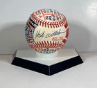 Hoyt Wilhelm Signed OAL Baseball, VCBC SuperStats, Hand Painted, HOF Orioles JSA
