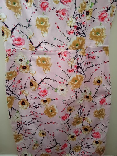 Joe Browns UK 12 ROMANCE IN BLOOM PINK FLORAL DRESS Square Neck Super Pretty - Picture 8 of 22