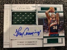 2020-21 National Treasures Terry Cummings Lasting Legacies Jersey Auto /99🔥🏀💎