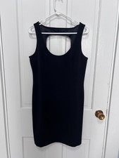 Michael Kors Super Flattering Little Black Dress Sz 10 Gold Zipper