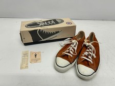 Vtg c1990s Converse All Star Made in USA Chuck Taylor Rust Brown Orange W/ Box
