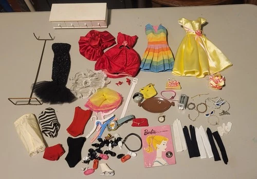Vintage Barbie MISC LOT clothes  accessories clone/repo+ jewerly gloves swimsuit