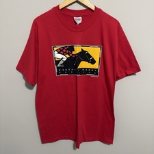 Vintage 1998 Kentucky Derby 124 Churchill Downs T Shirt Size L 90s Single Stitch