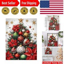 Festive Christmas Tree 5D Diamond Painting Kit - 12x16 Inch Full Drill Craft Kit