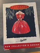 NEW 1993 HOLIDAY BARBIE 1ST IN THE SERIES Hallmark Ornament MINT IN BOX