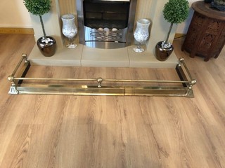 Victorian Extending Brass Metal Fireside Fender