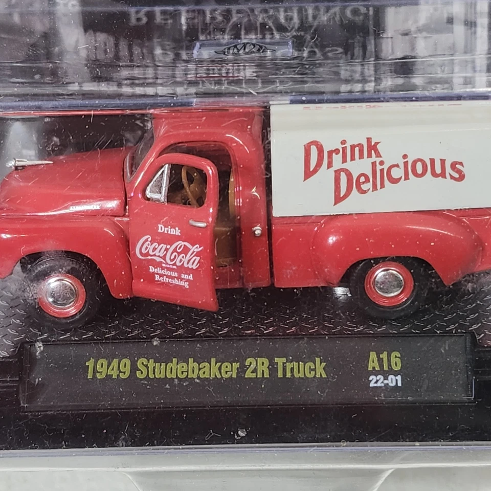 M2 Machines Coca Cola 1949 Studebaker 2R Truck 1/64 Toy Vehicle NEW - Image 3 of 4