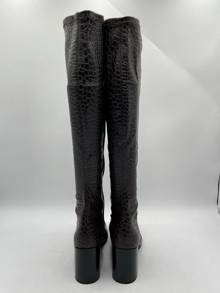 Franco Sarto Women's Talfer Knee High Brown Croc Print Boot Size 9.5M WC - Image 4 of 4