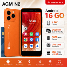 AGM N2 Android 16 Go Mini SmartPhone 4.96 inch 3GB+32GB 4G VoLTE Unlocked Phone