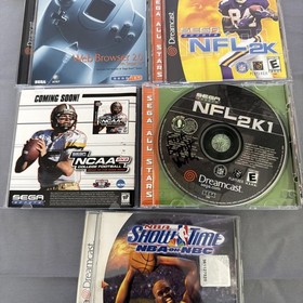 Sega Dreamcast Game Lot Of 4 Tested NBA Show Time NHL 2K NFL 2K, 2K1