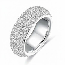 2TCW Lab Created Diamond Cluster Men's and Women's Ring 14k White Gold Plated