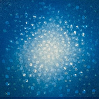 Masahiro Kasai ''souvenir d`une galaxie (p) '24'' Silkscreen 10x10cm From Japan