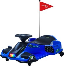 24V Ride On Drift Car, Kids Drift Go Kart 360  Rotating Variable Speed Toy