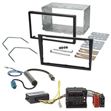 Double DIN Radio Installation Kit incl. Can-Bus Opel (from 2004), Dark Grey