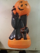 Vintage~ Witch/ Black Cat /Jack-O Lantern Blo...