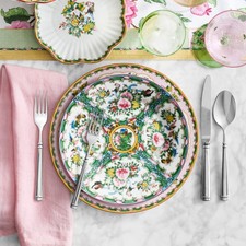 Famille Rose Mixed Salad Plates