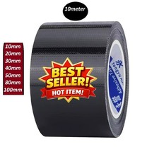 Black Heavy Duty Duct Gaffer Cloth Tape Waterproof Strong Adhesive 10m Rolls UK