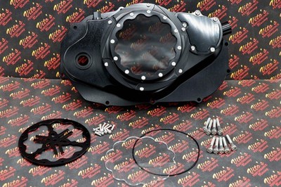 Billet aluminum Yamaha Banshee lock up CLUTCH COVER + clear window BLACK
