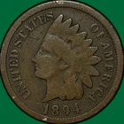 1894 Indian Head Cent Good G Coin #35376