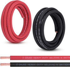 2 Gauge Battery Cable 10ft Red 10ft Black 2 Awg Pure Copper Wire Welding 2 Gauge Battery Cable 10ft Red 10ft Black 2 Awg Pure Copper Wire Welding