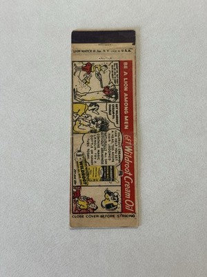 Wildroot Cream Oil Company Buffalo New York Vintage Matchbook Cover C2