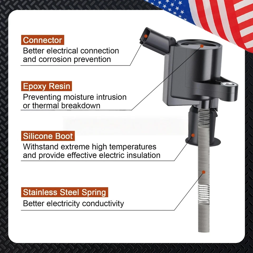 8Set OEM Motorcraft Ignition Coil DG508 &Spark Plug SP479 For Ford F150 4.6 5.4L - Image 2 of 3