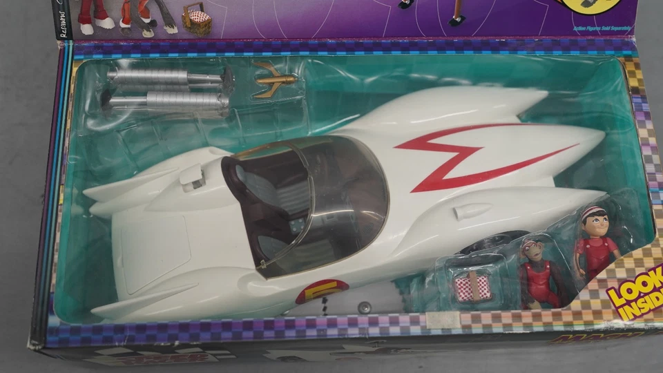 VINTAGE SPEED RACER MACH 5 PLAY SET RESAURUS CHIM CHIM SPIRTLE 1999 NIB - Image 3 of 4