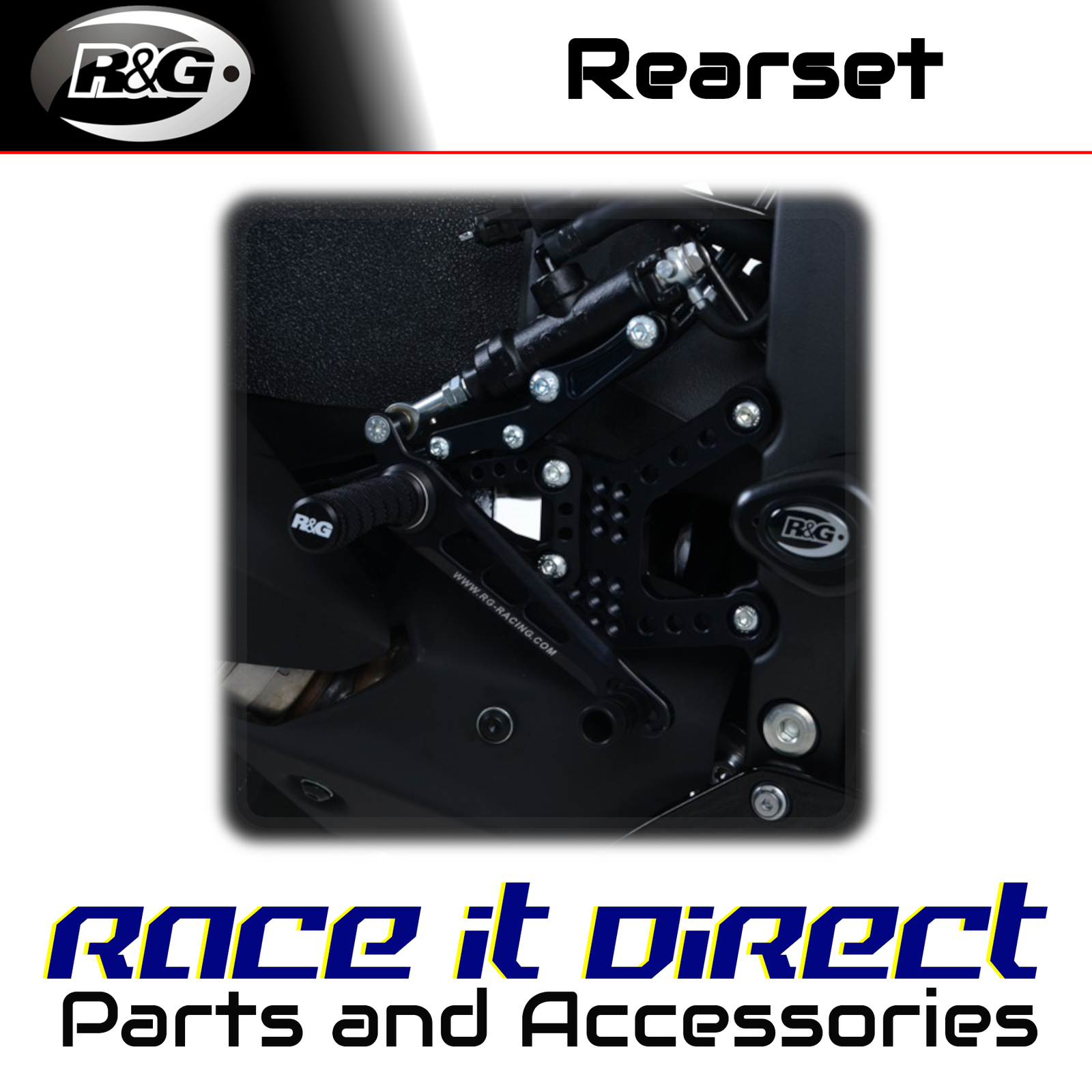 R&G - RSET36BK - Rearsets (Adjustable)