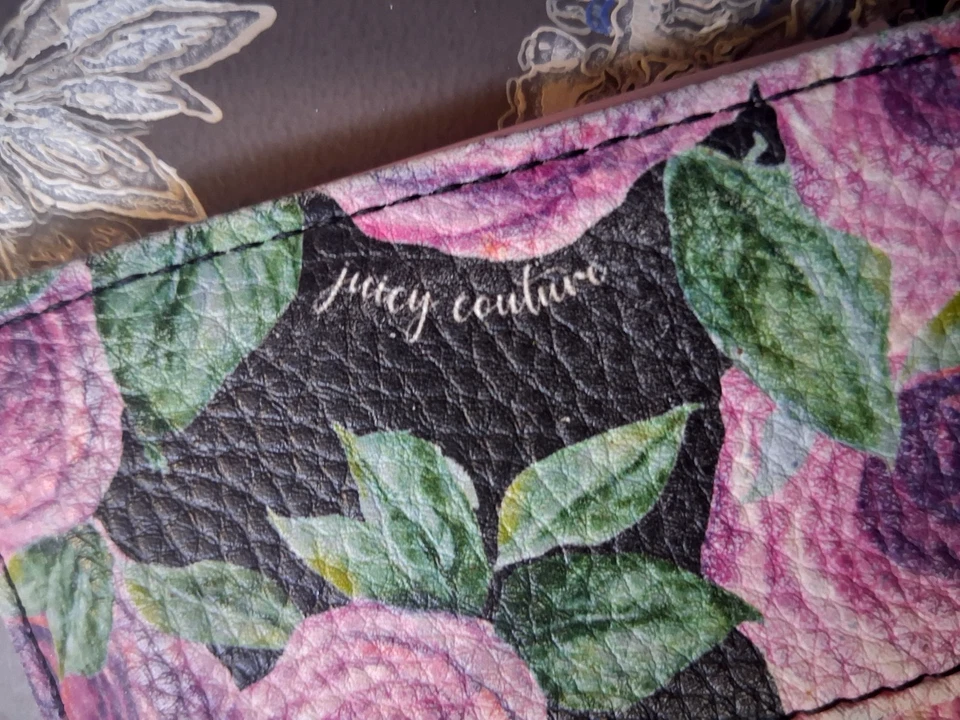 Juicy Couture Cambio Monedero Monedero Grande J Dije Floral Foto 4 de 4