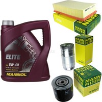 MANN-FILTER Inspektionspaket 5L Mannol Elite 5W-40 FüR Audi A6 Avant 2.5 Tdi