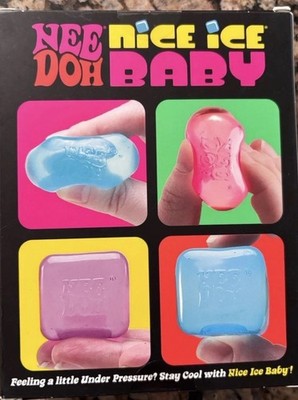NeeDoh Nice Ice Baby 4 pack, Set of Four Nee Doh Mini Nice Cube