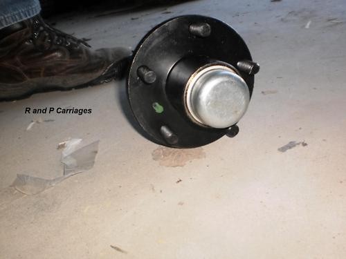 LEFT 250# Torsion Axle (500#) 5 Lug Motorcycle Trailer Camper Half Axel Trike - Bild 3 von 6