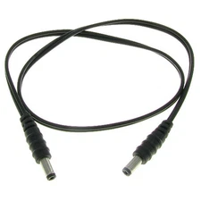 2' Male to Male 2.1mm x 5.5mm Plug DC Power Adapter Cable 18GA CCTV Camera
