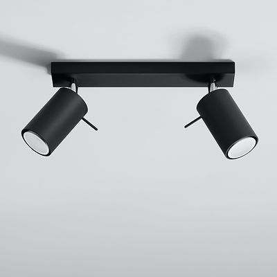 RING 2x GU-10 Deckenlampe schwarz Downlight Spotlight Deckenleuchte Deckenspot