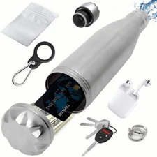Diversion Water Bottle Hidden Safe Tumbler Compartment Container Box Stash Can