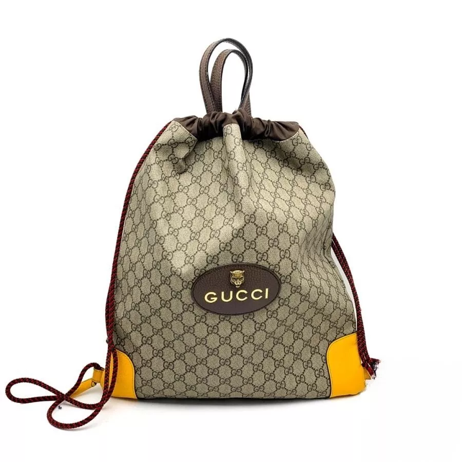 Sac à dos GUCCI authentique GG Supreme cordon tigre accessoires en cuir VN01