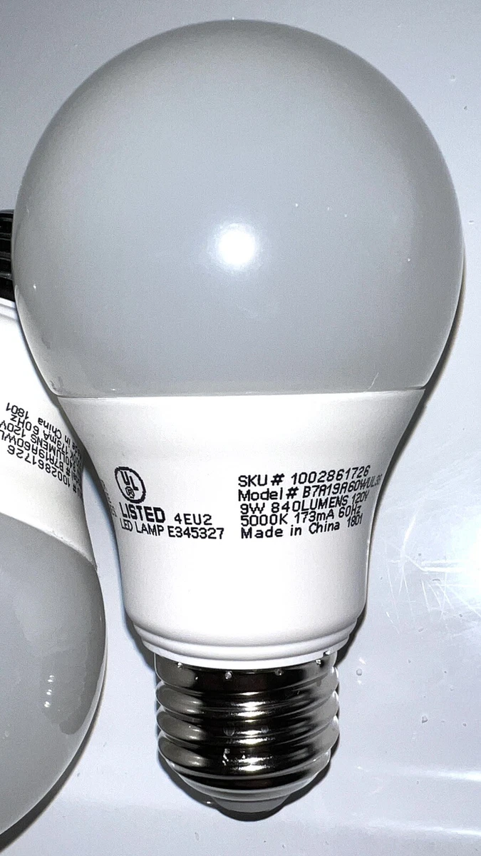 5 Pack ECOSMART 90W Dimmable LED Light Bulbs Daylight A19