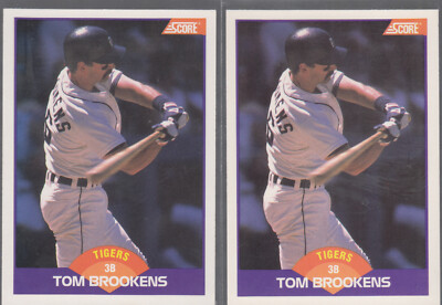 TOM BROOKENS 1989 Score #269 No Copyright Promo Prototype Variation Tigers