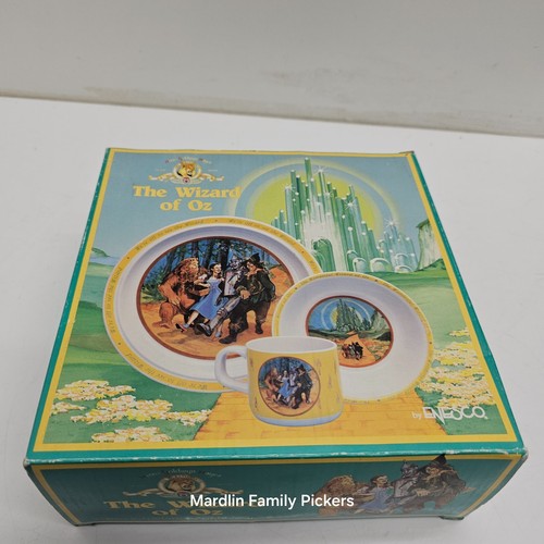 Juego de vajilla de melamina Enesco Wizard of Oz 3 piezas plato taza cuenco vintage 1988 - Imagen 7 de 10