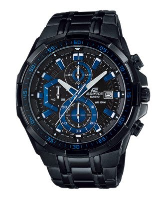 Casio EDIFICE Water Resistance 1/10-Second Stopwatch Black Band  EFR-539BK-1A2