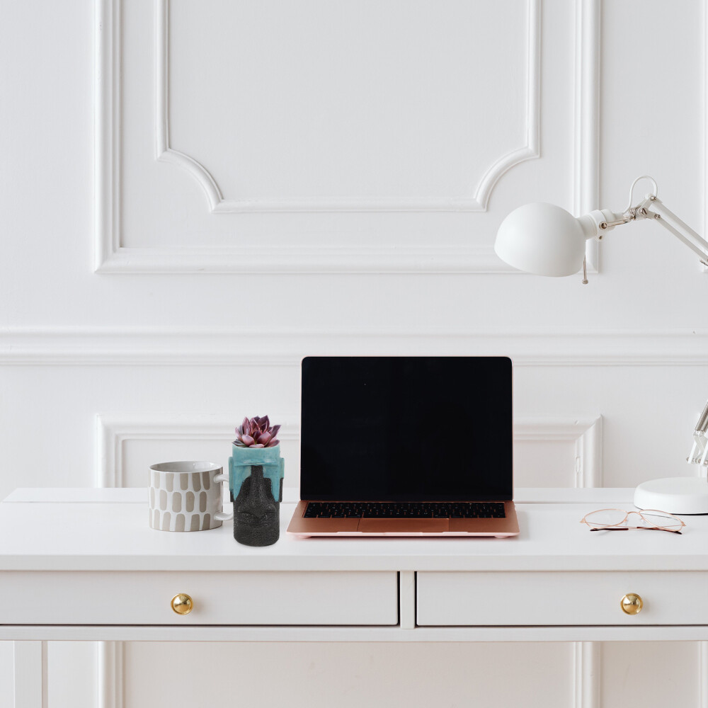 Resin Planter Pot Small Desktop Flower Planter Resin Plant Pot Stone Statue