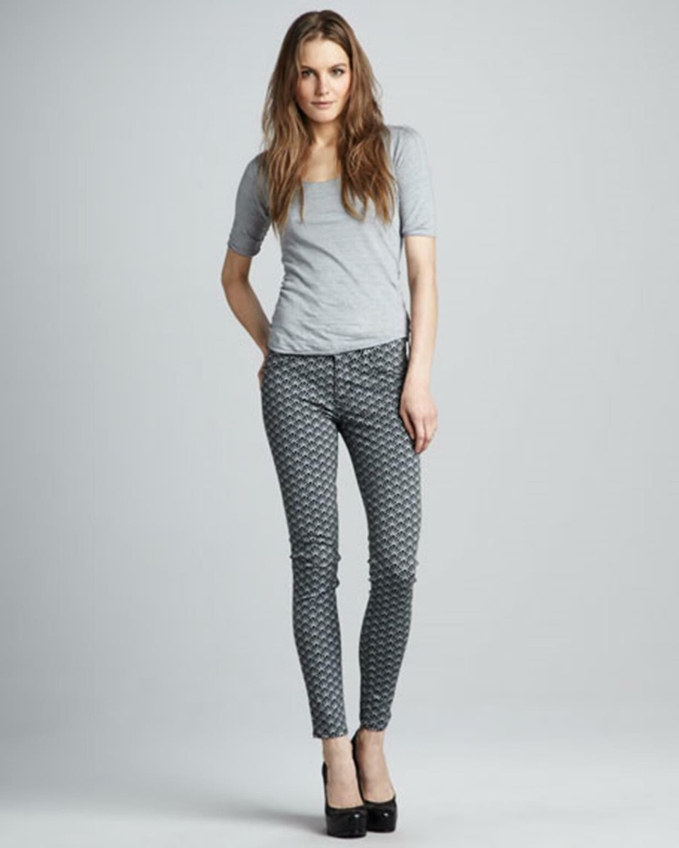 Jean Hudson Nico Diamond Super Skinny Taille 26 - Imprimé Art Déco - Occasion TB