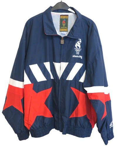 Veste Starter Vintage Des JO D’Atlanta 1996 Brésil, Taille M, Bleue, En Super état