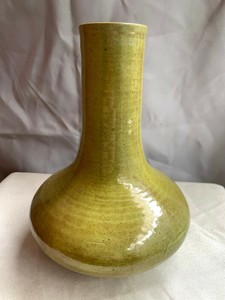 Antique Chinese Porcelain Yellow-Glazed Ceramic Vase No Mark
