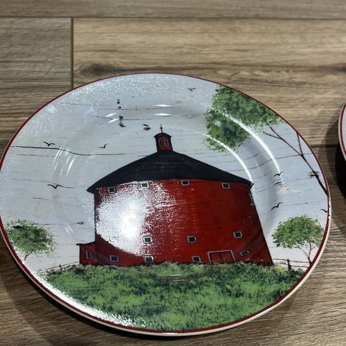 Vintage BARNS by Warren Kimble 8" Salad Dessert Luncheon Plates 1998 - 6 Total! - Picture 5 of 15