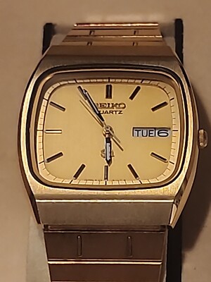 Vintage 1980's Men Seiko SQ quartz day date 8123 - 5089 | eBay