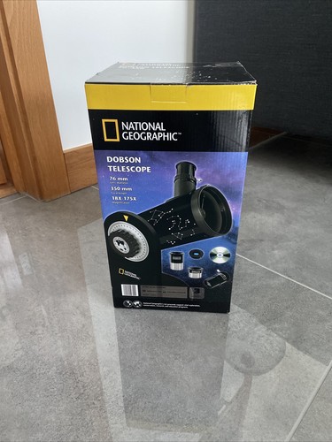 New In Box NATIONAL GEOGRAPHIC DOBSON 76/350 Telescope