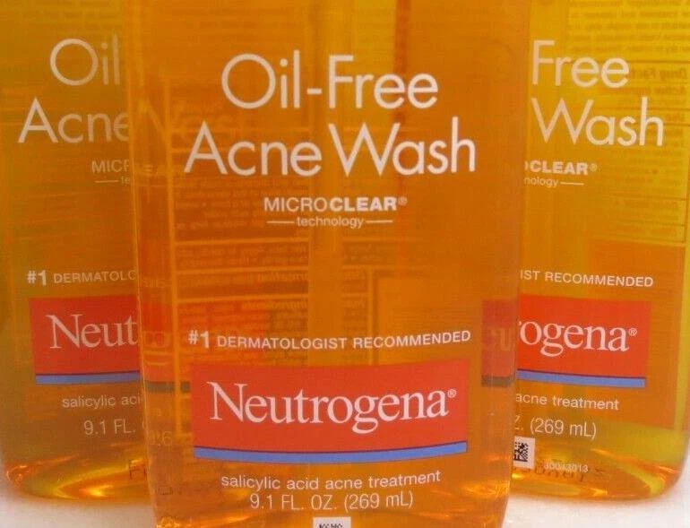 NEUTROGENA LAVADO ACNÉ SIN ACEITE ÁCIDO SALICÍLICO TRATAMIENTO DEL ACNÉ 9,1 OZ - LOTE DE 3 Foto 2 de 3