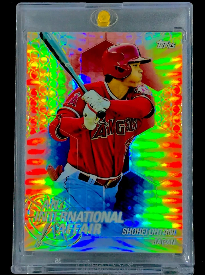 SHOHEI OHTANI ROOKIE REFRACTOR 2018 Topps Chrome RC Holo Card - ANGELS - Image 3 of 4